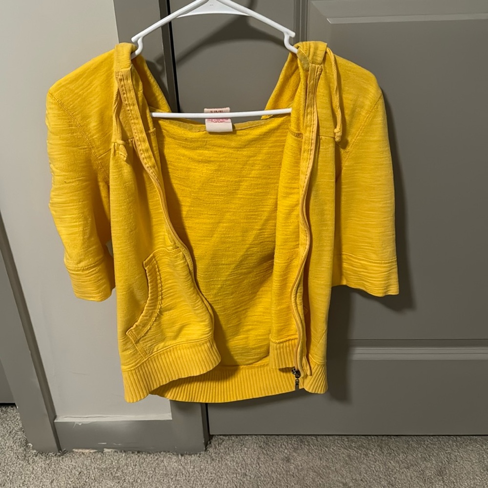 Yellow zip up, size small